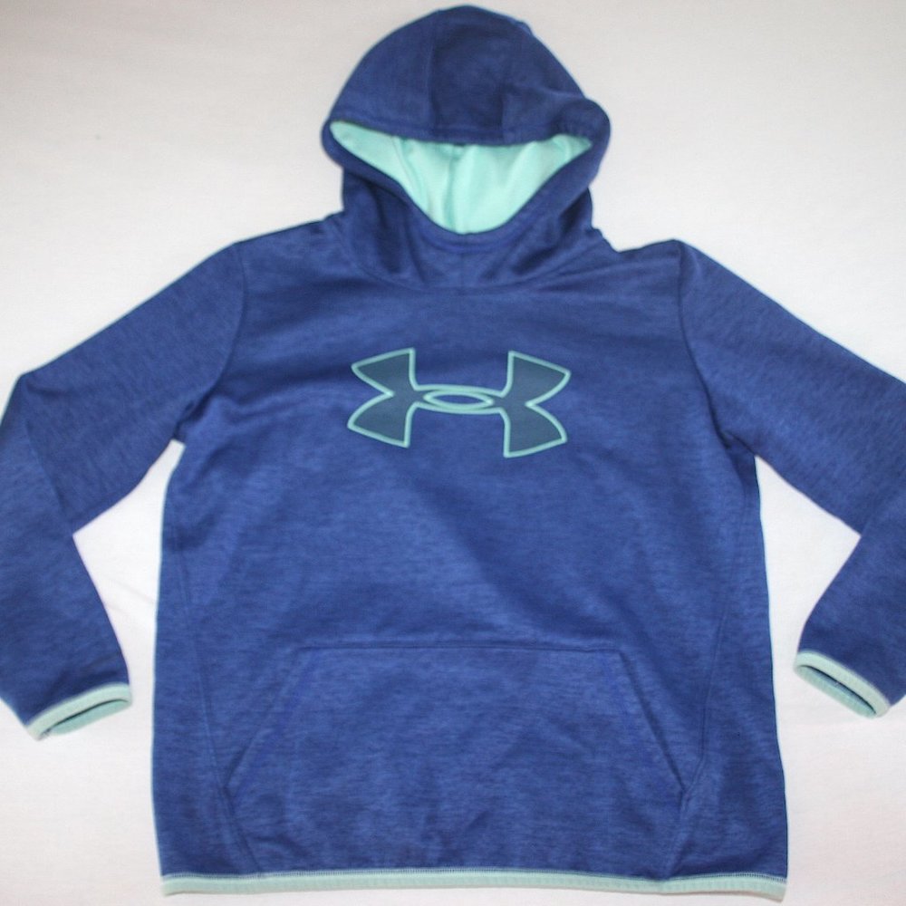 Under Armour Coldgear Hoodie Sweatshirt Youth XL Blue
